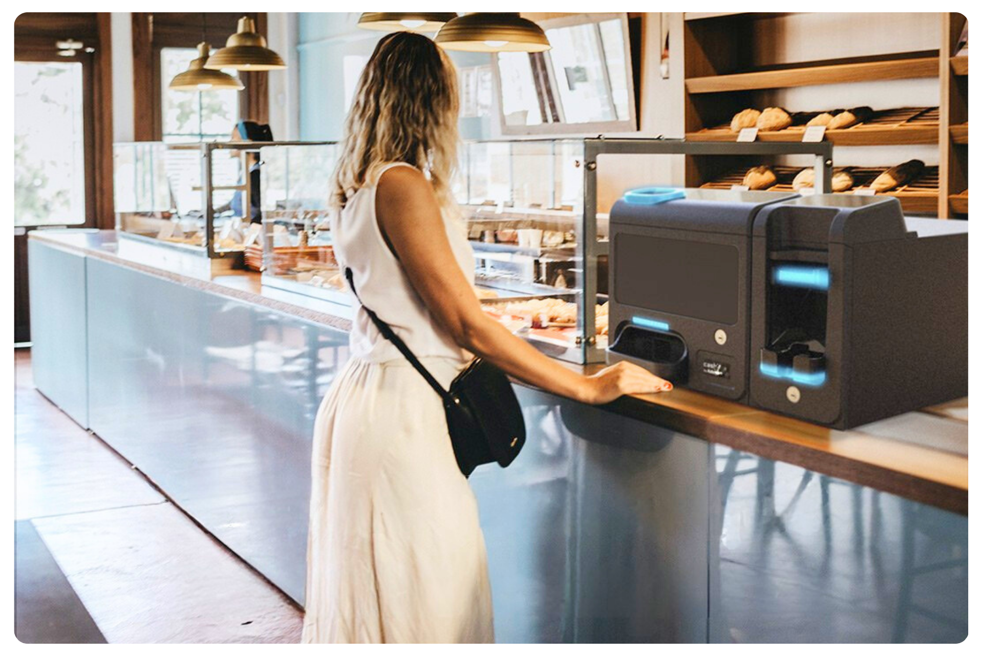 Monnayeur automatique magasin boulangerie